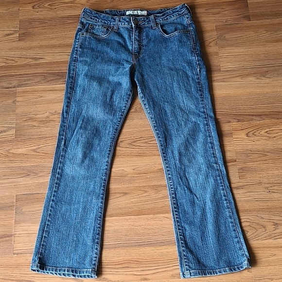 Sz 11 Vintage  Y2K red tab low rise bootcut flare Levi's medium wash denim jean - Picture 5 of 8